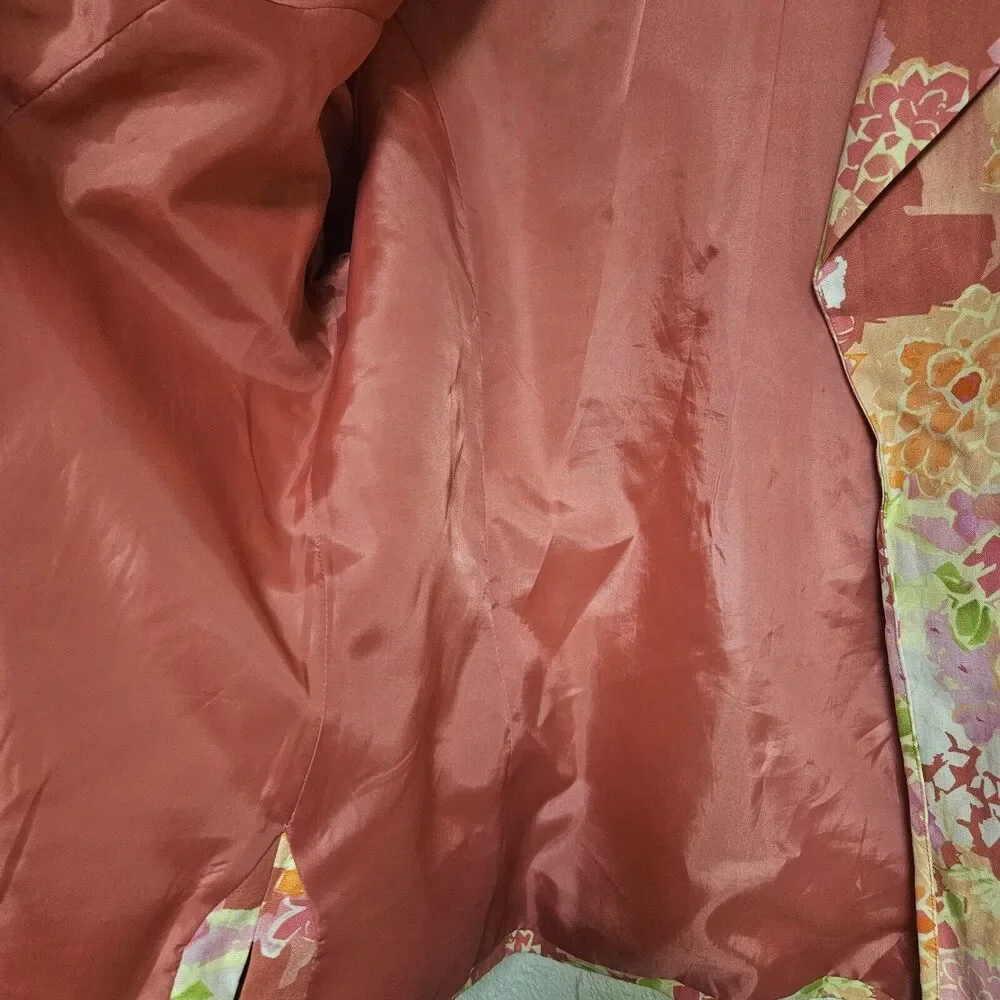 Coldwater Creek Pastel Colors Jacket Linen Silk Blend Size Large RN 98516 - Picture 4 of 11